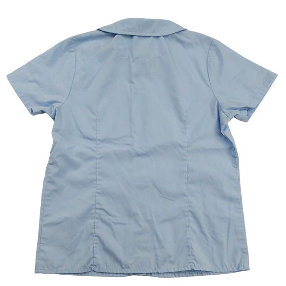 French Toast Girls School Uniform Shirt 10 Blue Button Up Short Sleeve Collared - Picture 5 of 9